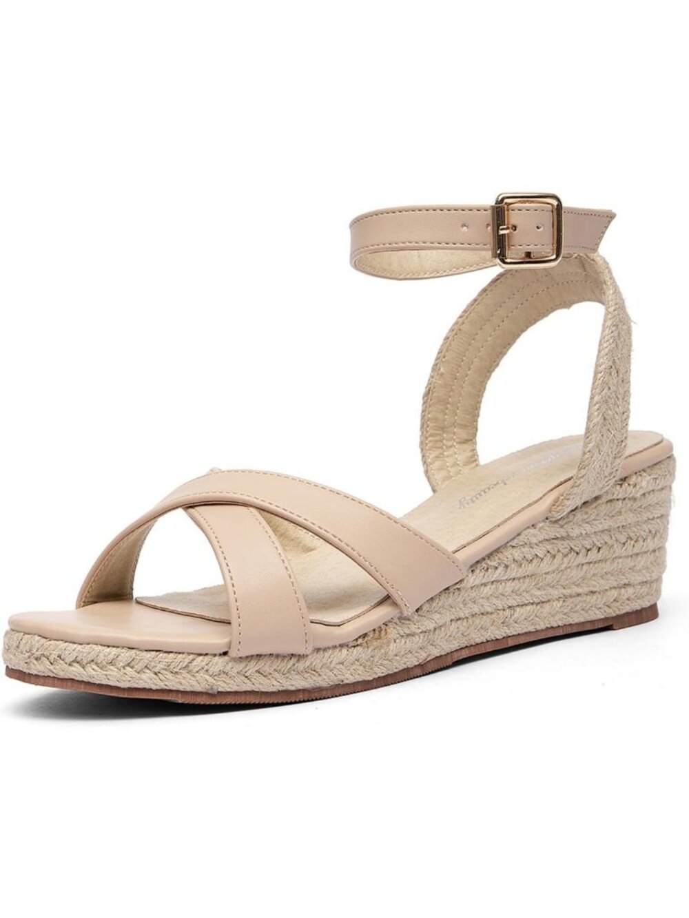 Stylish Women's Wedge Espadrilles Sandals, Crisscross Ankle Strap, Open Toe High
